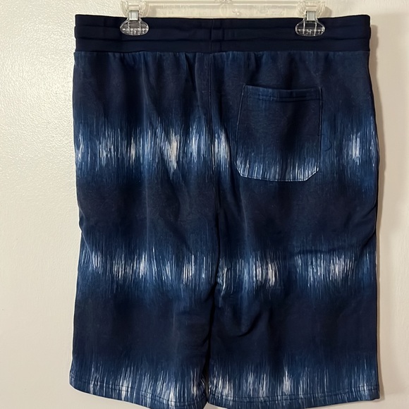 3/$15 SALE Hollywood Mens Blue/White Drawstring Sweat Shorts - Picture 3 of 5